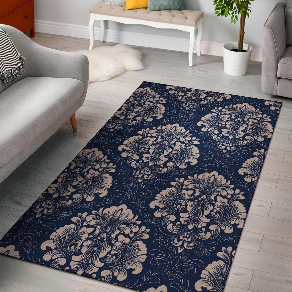 Damask Pattern Print Area Limited Edition Rug 9 Damask Pattern Print Area Limited Edition Rug