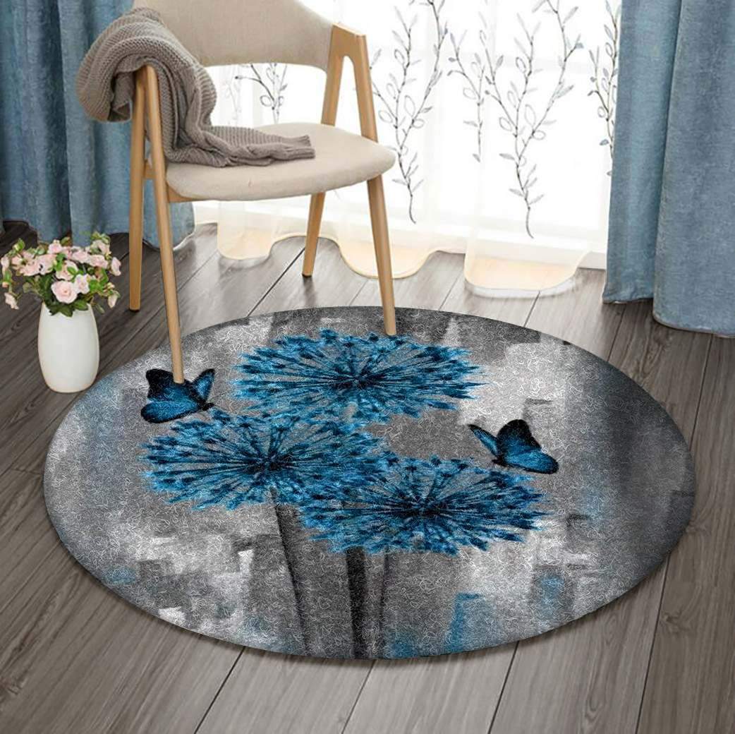 Dandelion Butterfly Limited Edition Round Rug