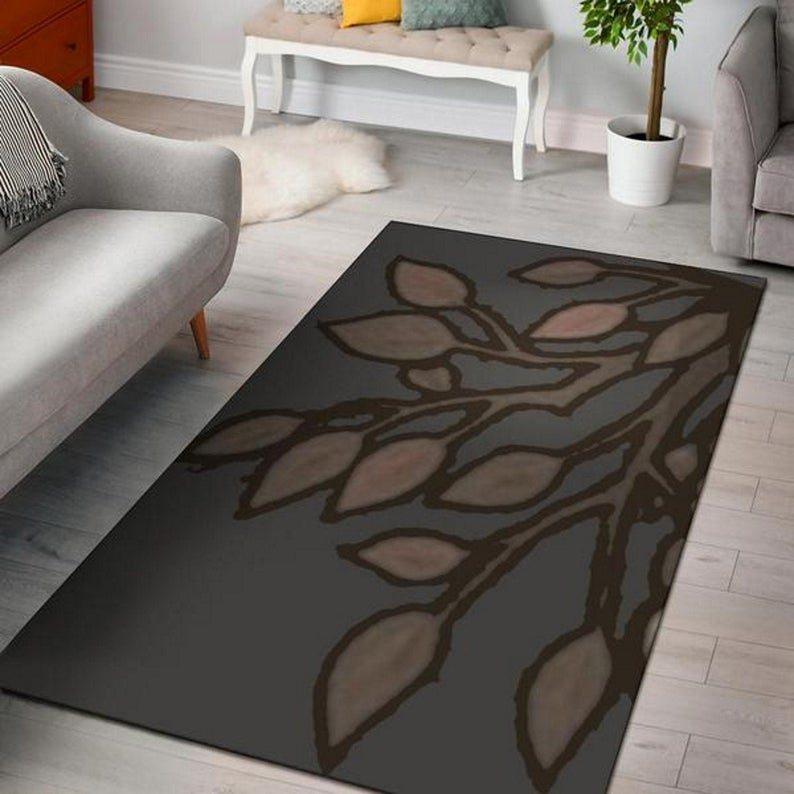 Dark Crystal Grey Leaves Limited Edition Rug 4 Dark Crystal Grey Leaves Limited Edition Rug