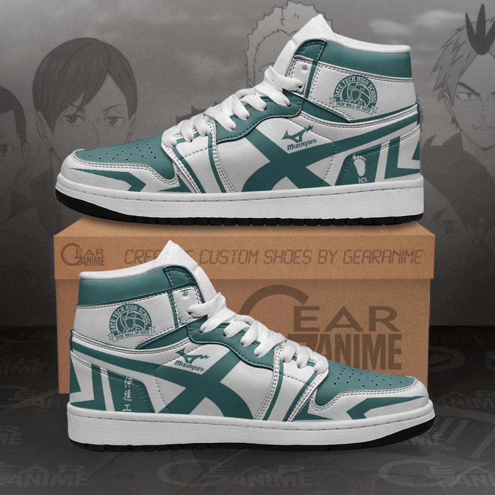 Dateko Sneakers Date Tech High Haikyuu Anime Air Jordan Shoes