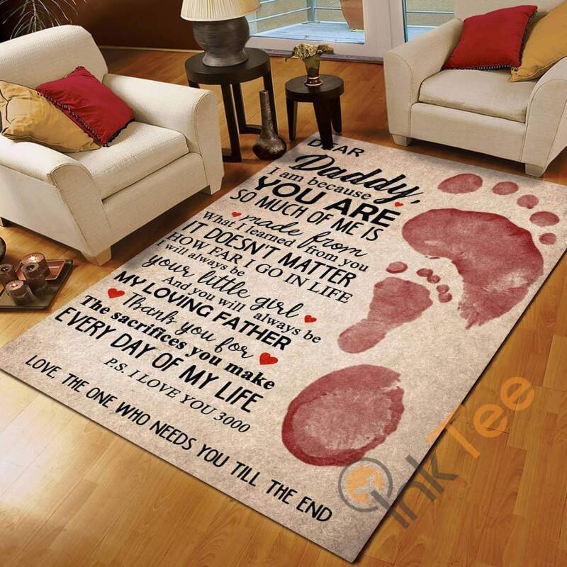 Daughter To Dad Dear Daddy Love You 3000 Bedroom Cute Home Decoration Gift For Father's Day Rug 1 Daughter To Dad Dear Daddy Love You 3000 Bedroom Cute Home Decoration Gift For Father’s Day Rug