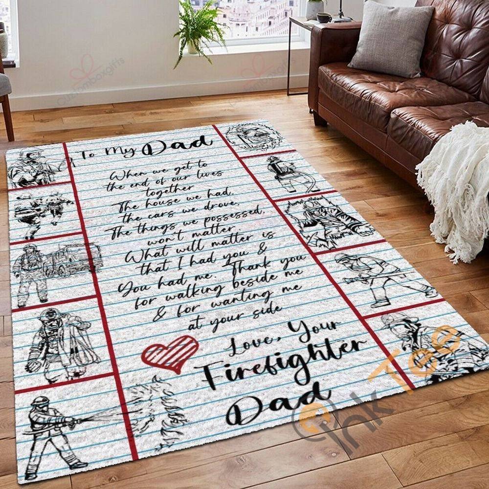Daughter To Dad Thank You For Walking Beside Me Bedroom Cute Home Decoration Gift Father’s Day Rug