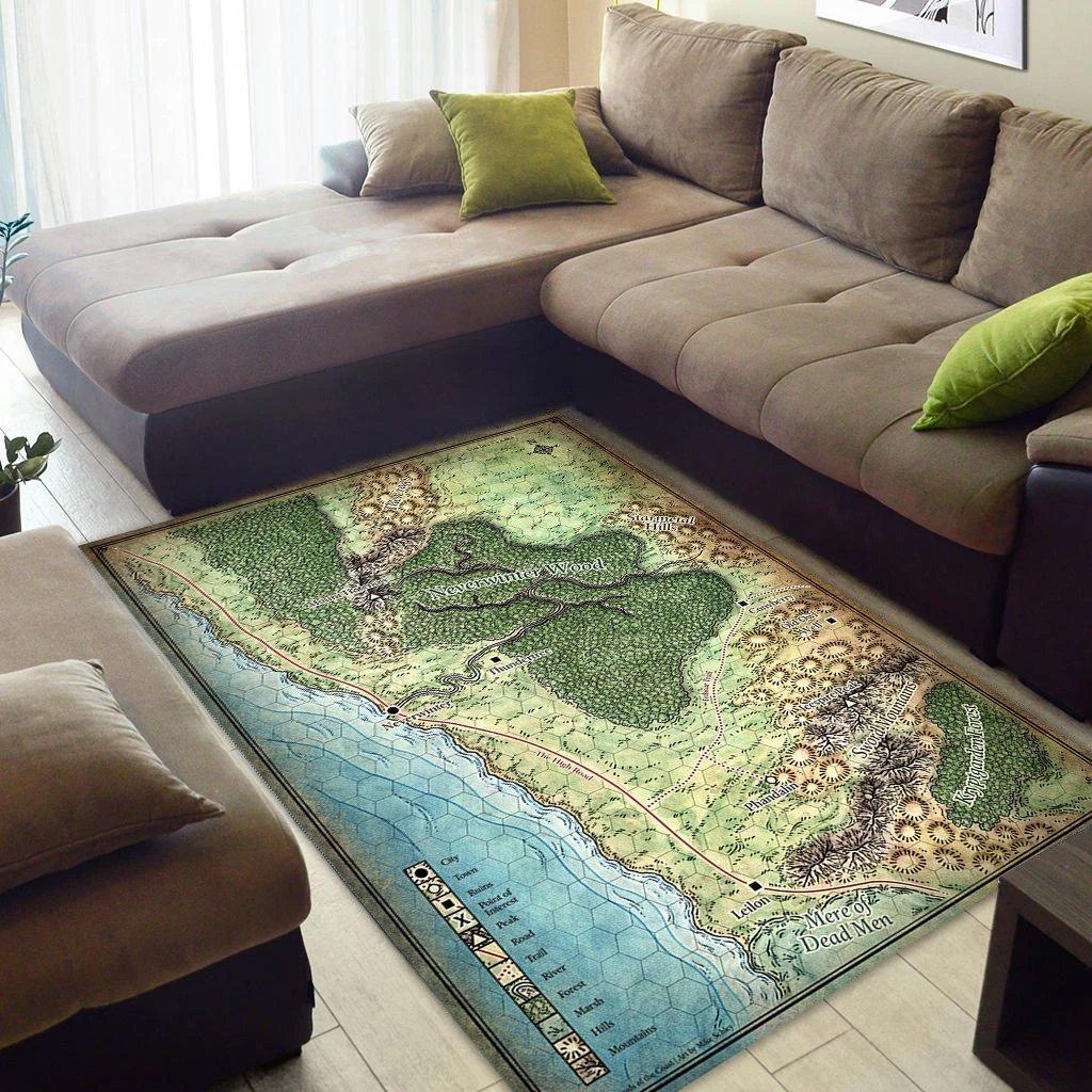 Dd1016 Dungeons & Dragons Neverwinter Map Limited Edition Rug