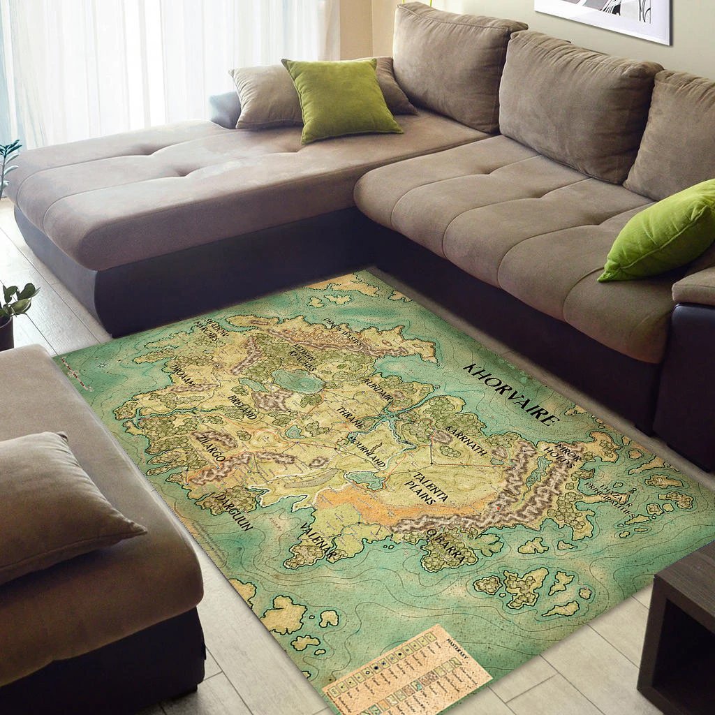 Dd1019 Dungeons & Dragons The Continent Of Khorvaire Eberron Area Limited Edition Rug