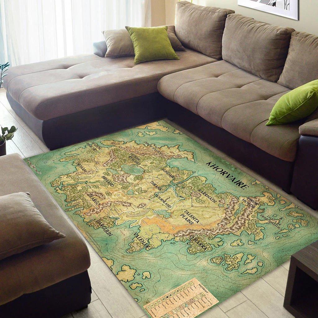 Dd1019 Dungeons & Dragons The Continent Of Khorvaire Eberron Map Area Limited Edition Rug