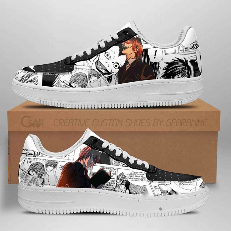 Death Note Manga Anime Nike Air Force Shoes 4 Death Note Manga Anime Nike Air Force Shoes