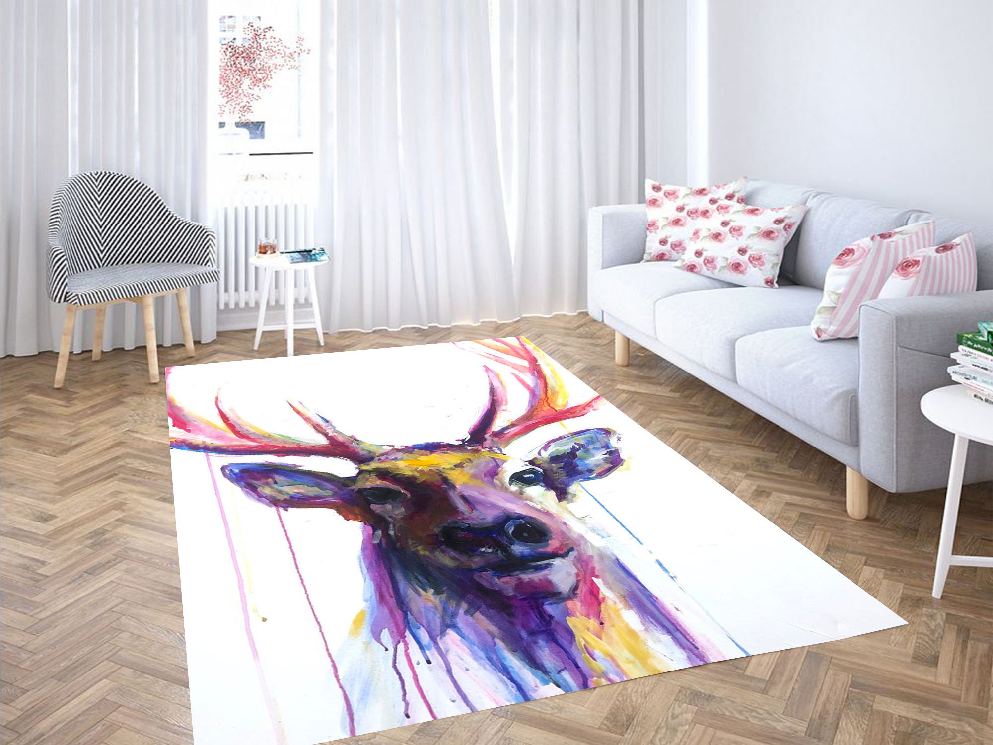 Deer Colorful Carpet Rug