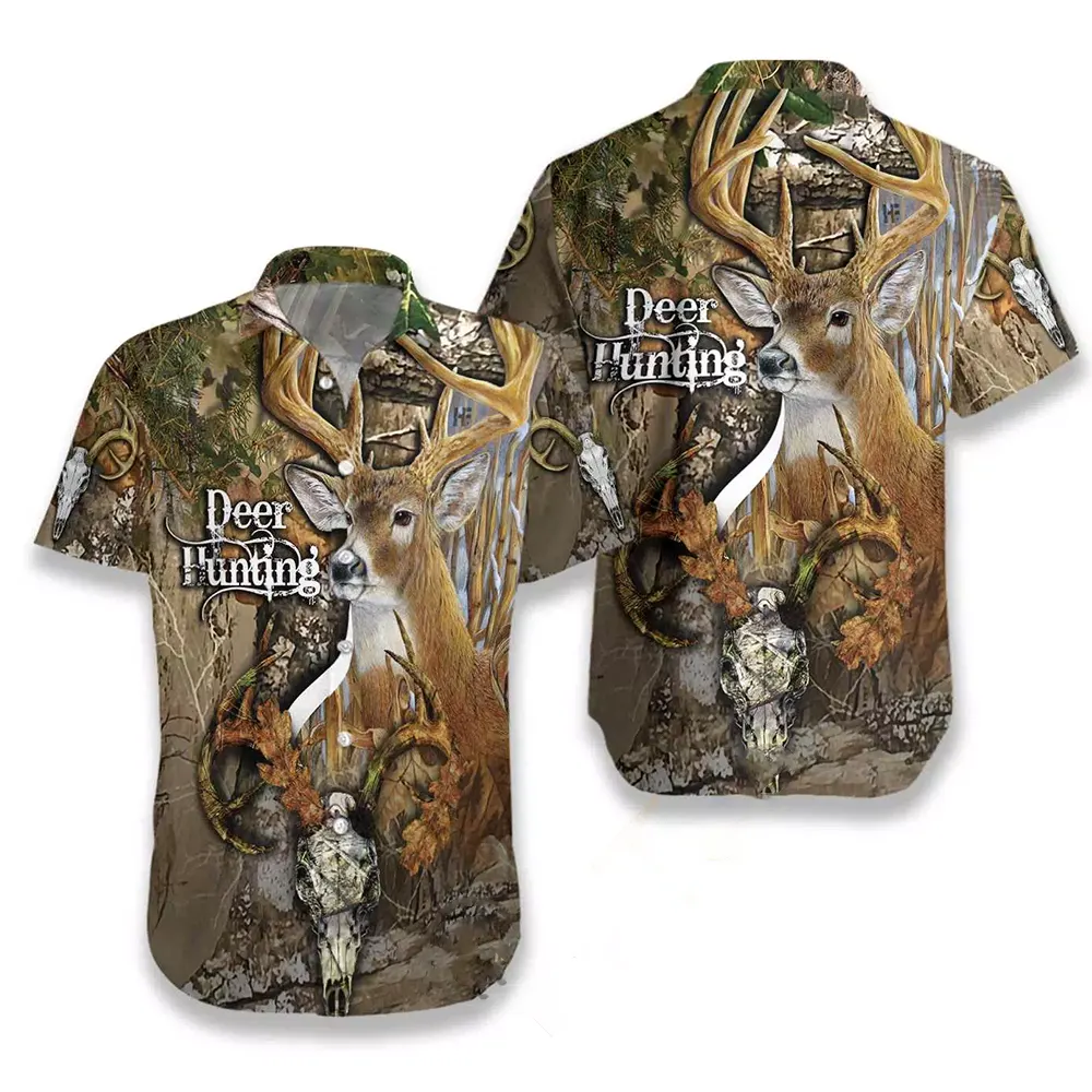 Deer Hunting The Forest Hawaiian shirts