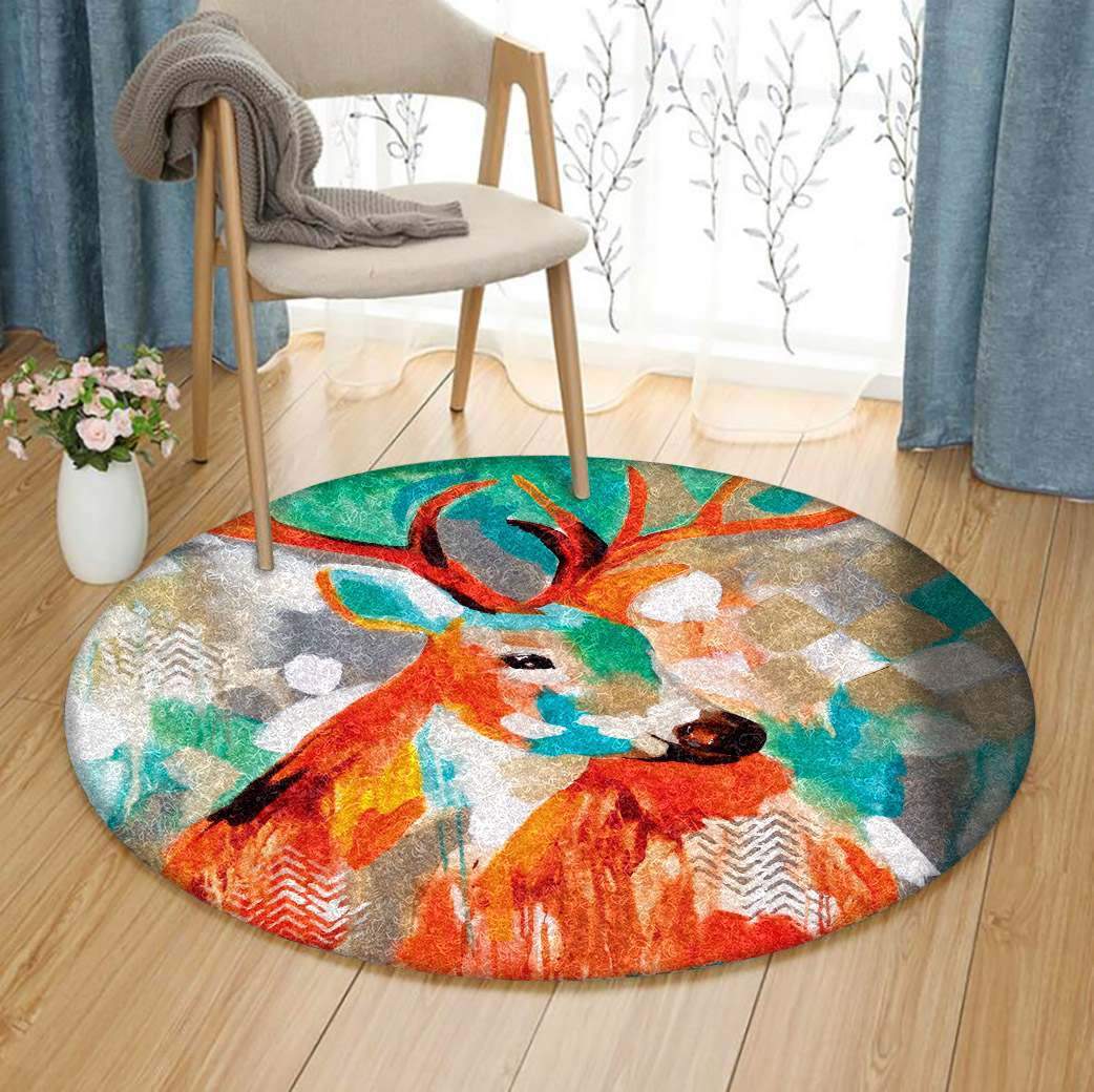 Deer Limited Edition Round Rug 7 Deer Limited Edition Round Rug