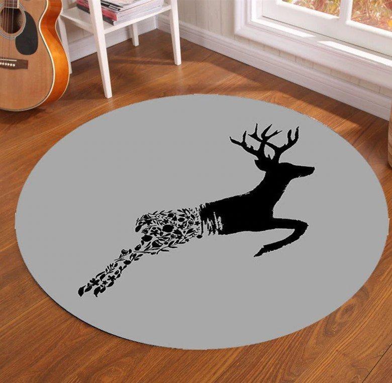 Deer Limited Edition Round Rug 2 Deer Limited Edition Round Rug