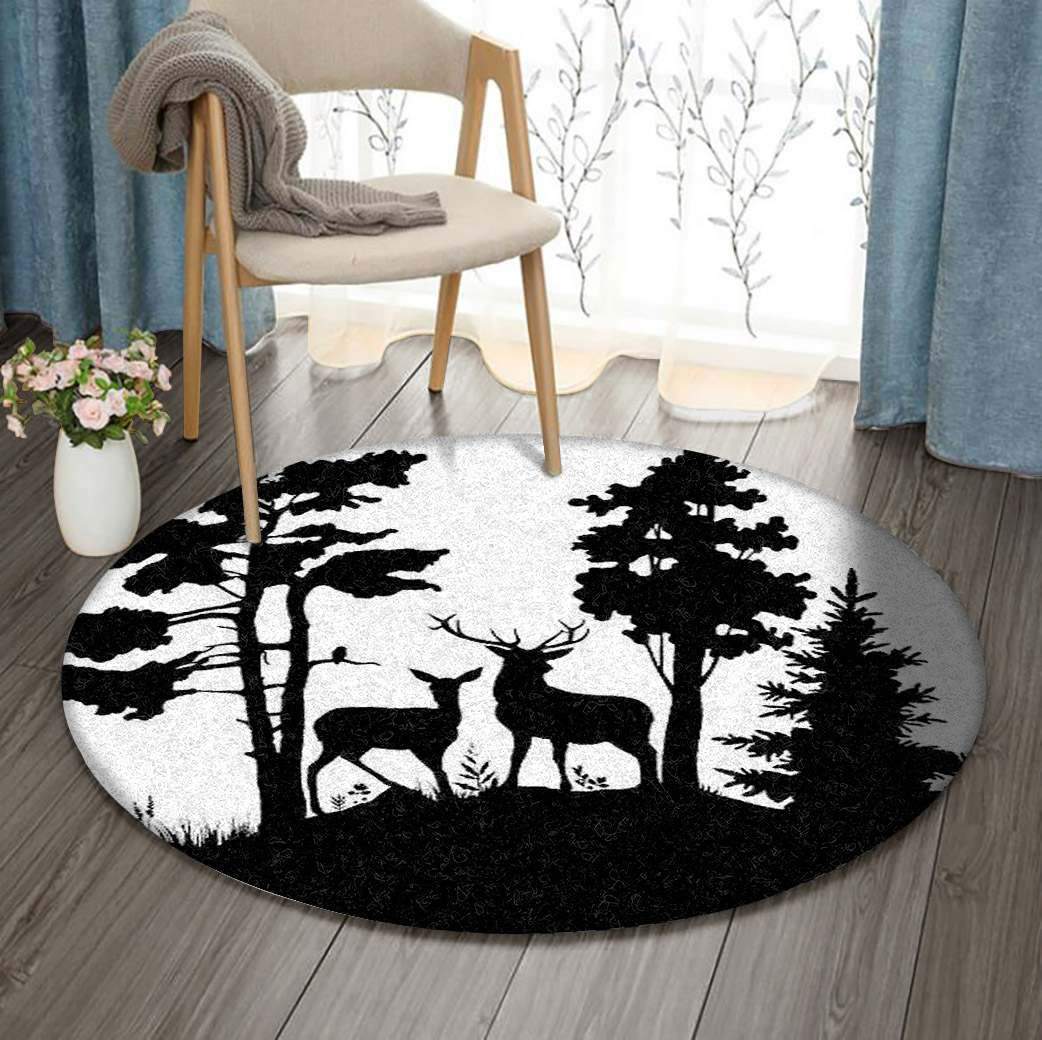 Deer Limited Edition Round Rug 4 Deer Limited Edition Round Rug