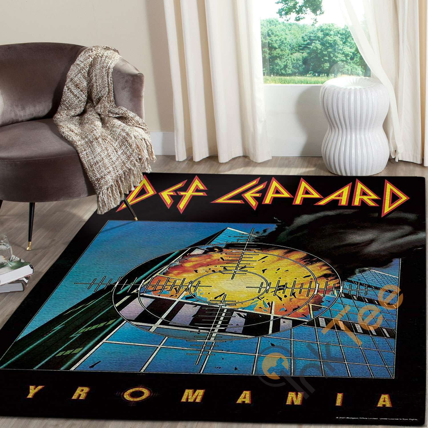 Def Leppard Pyromania Retro Vintage 80s Rug