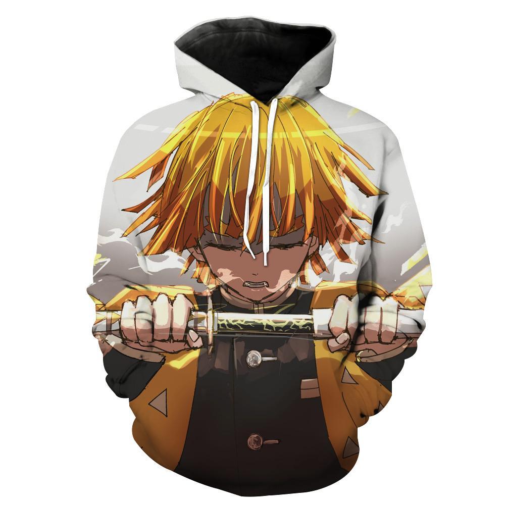 Demon Slayer Zenitsu Agatsuma Sword Demon Slayer Apparel Hoodie 3D