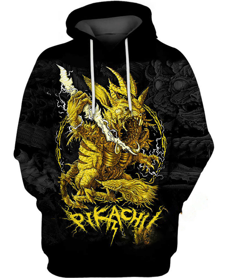 Demonic Pikachu Hoodie 3D 4 Demonic Pikachu Hoodie 3D