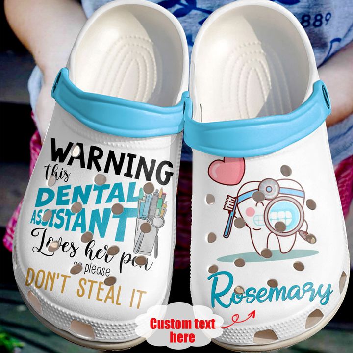 Dental Assistant Personalized Don't Steal Her Pen Crocs Clog Shoes 6 Dental Assistant Personalized Don’t Steal Her Pen Crocs Clog Shoes