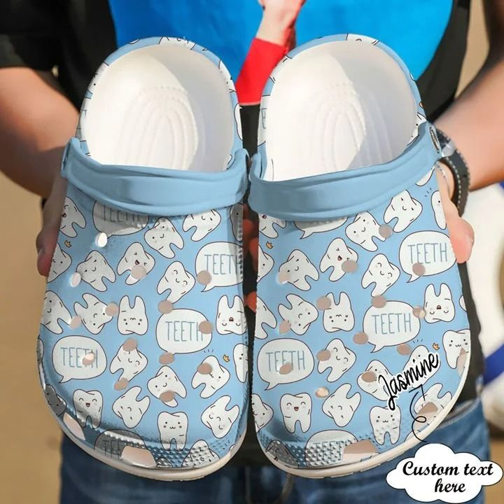 Dentist Personalized Happy Teeth Crocs Clog Shoes 2 Dentist Personalized Happy Teeth Crocs Clog Shoes