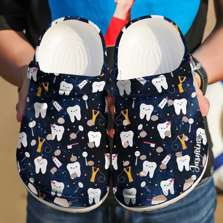 Dentist Personalized Happy Teeth Crocs Clog Shoes