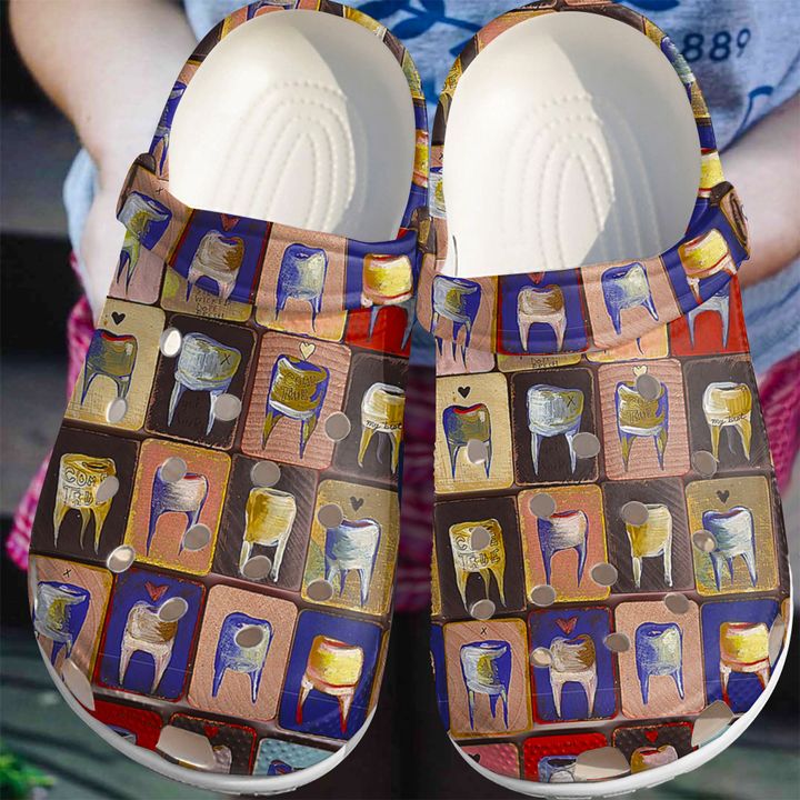 Dentist Teeth Square Crocs Clog Shoes