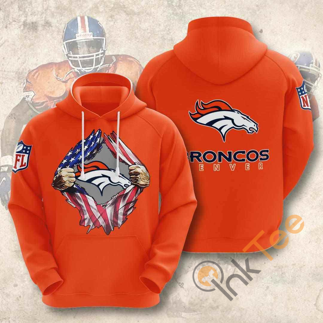 Denver Broncos Nfl American Ripped Hoodie 3d 8 Denver Broncos Nfl American Ripped Hoodie 3d