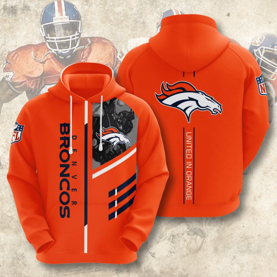 Denver Broncos Custom Hoodie 3D 11 Denver Broncos Custom Hoodie 3D
