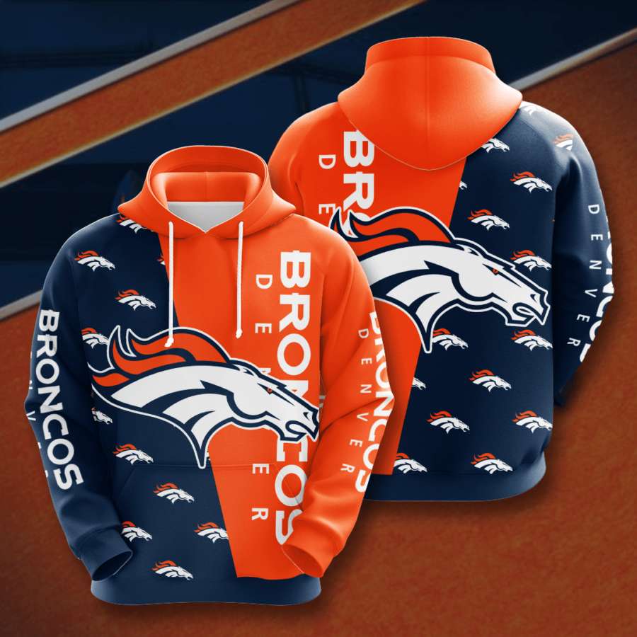 Denver Broncos Custom Hoodie 3D 1 Denver Broncos Custom Hoodie 3D