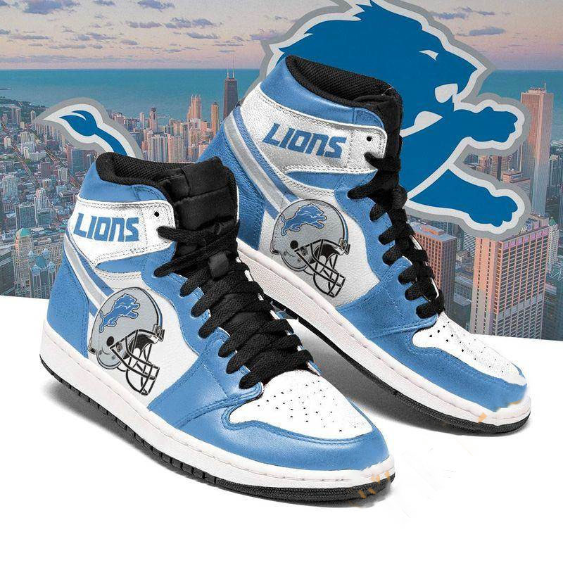 Detroit Lions Custom Sneaker Air Jordan Shoes 5 Detroit Lions Custom Sneaker Air Jordan Shoes