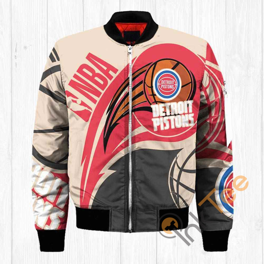 Detroit Pistons NBA Balls Apparel Best Christmas Gift For Fans Bomber Jacket