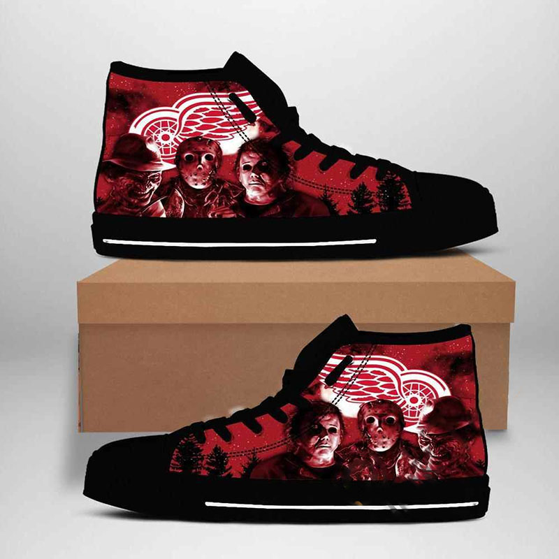 Detroit Red Wings Nhl Hockey High Top Shoes