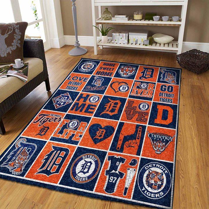 Detroit Tigers Mlb Baseball Area Limited Edition Rug