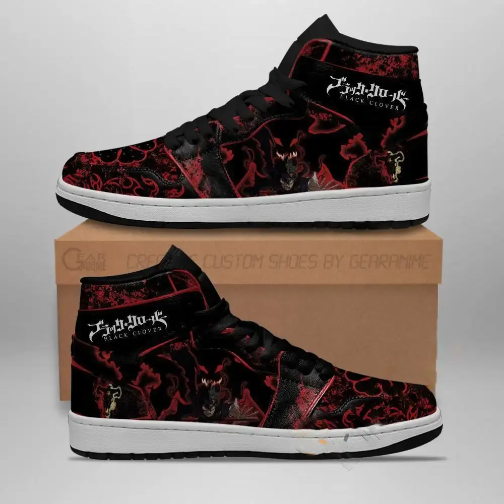 Devil Black Asta Black Clover Anime Amazon Air Jordan Shoes