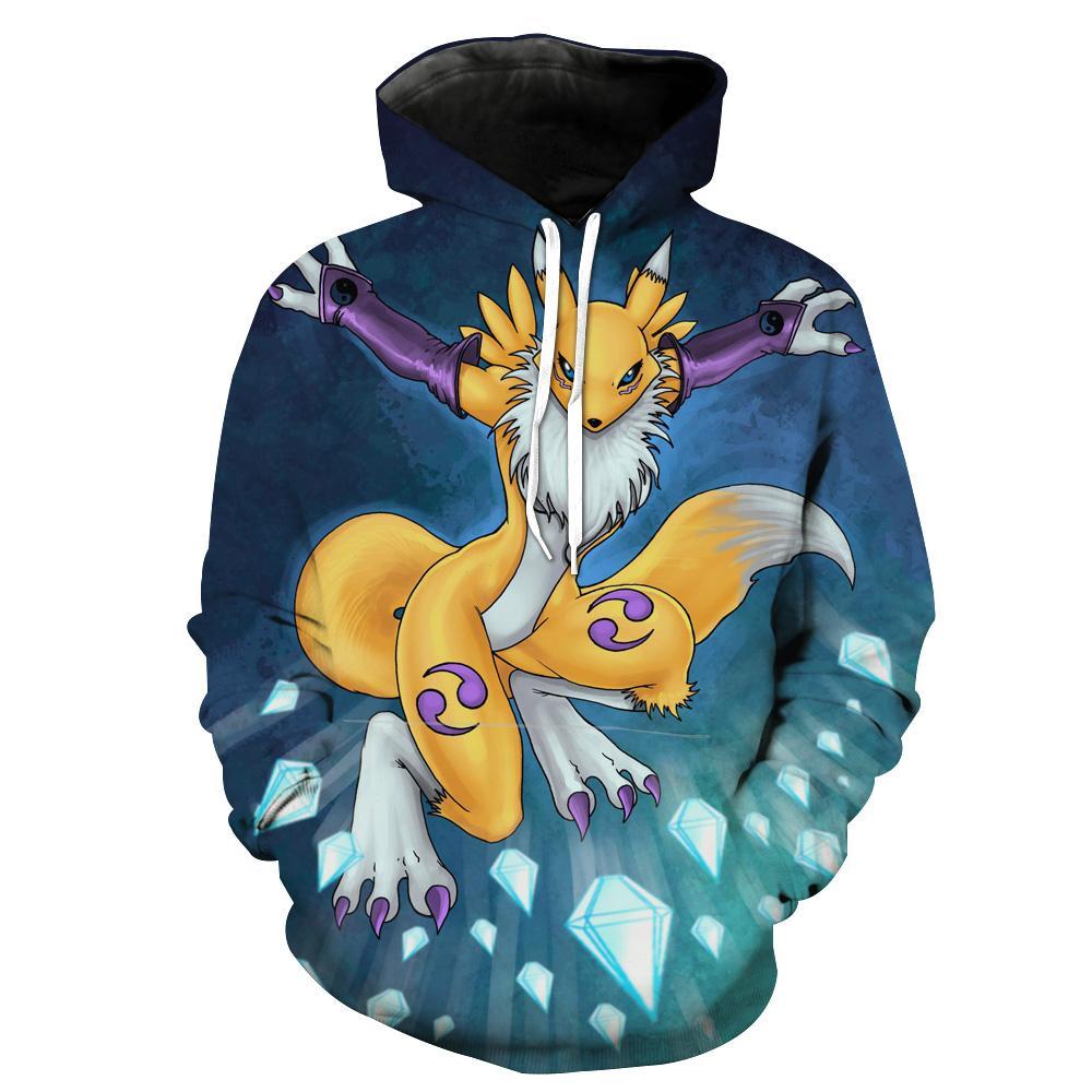 Digimon Renamon Digimon Anime Hoodie 3D