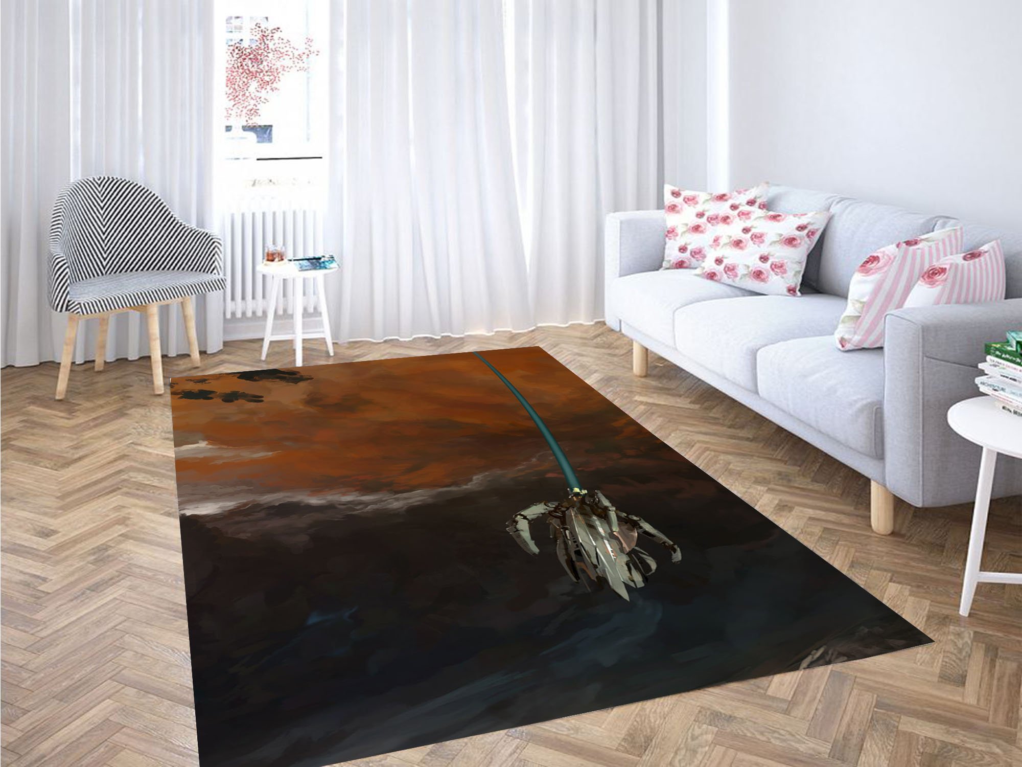Digital Painting Illustration Thrasher Carpet Rug 2 Digital Painting Illustration Thrasher Carpet Rug