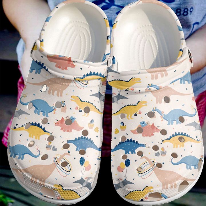 Dinosaur Dino Pattern Crocs Clog Shoes