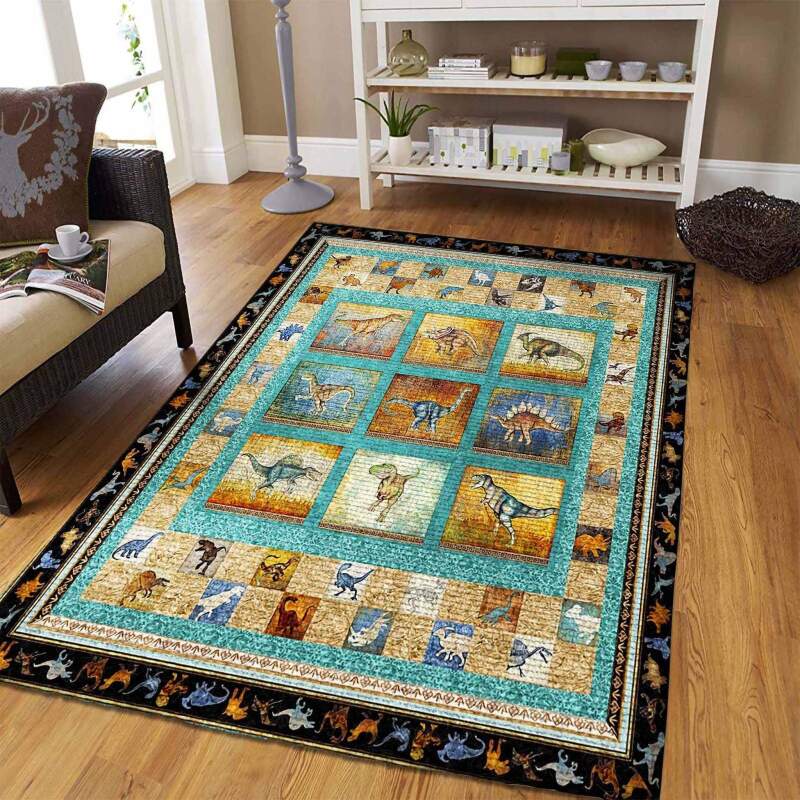 Dinosaur Quilt Pattern Limited Edition Rug