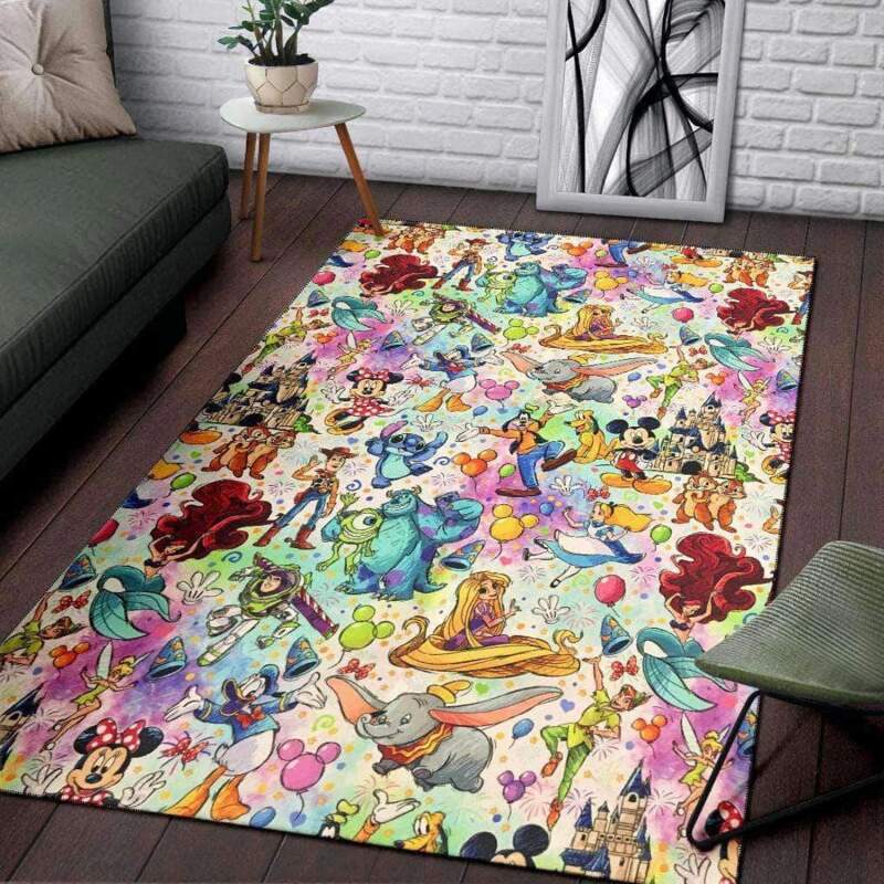 Disney Characters Decorative Floor Rug 3 Disney Characters Decorative Floor Rug