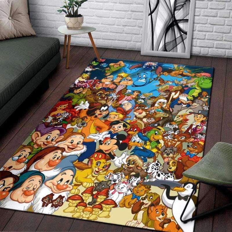 Disney Characters Decorative Floor Rug 6 Disney Characters Decorative Floor Rug