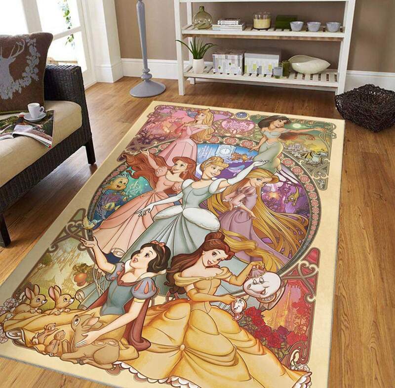 Disney Princess Snow White Cinderella Aurora Ariel Jasmine Decorative Floor Rug 12 Disney Princess Snow White Cinderella Aurora Ariel Jasmine Decorative Floor Rug