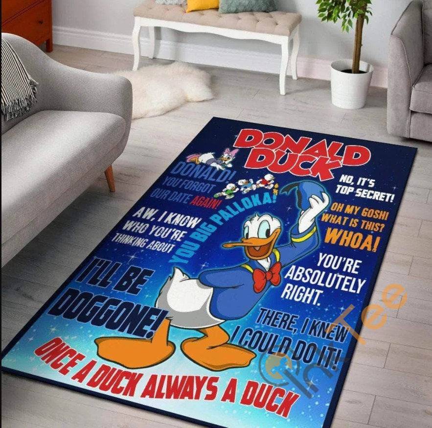 Disney’s Donald Duck Large Non-slip For Living Room Bedroom Kitchen Disney Lover Rug