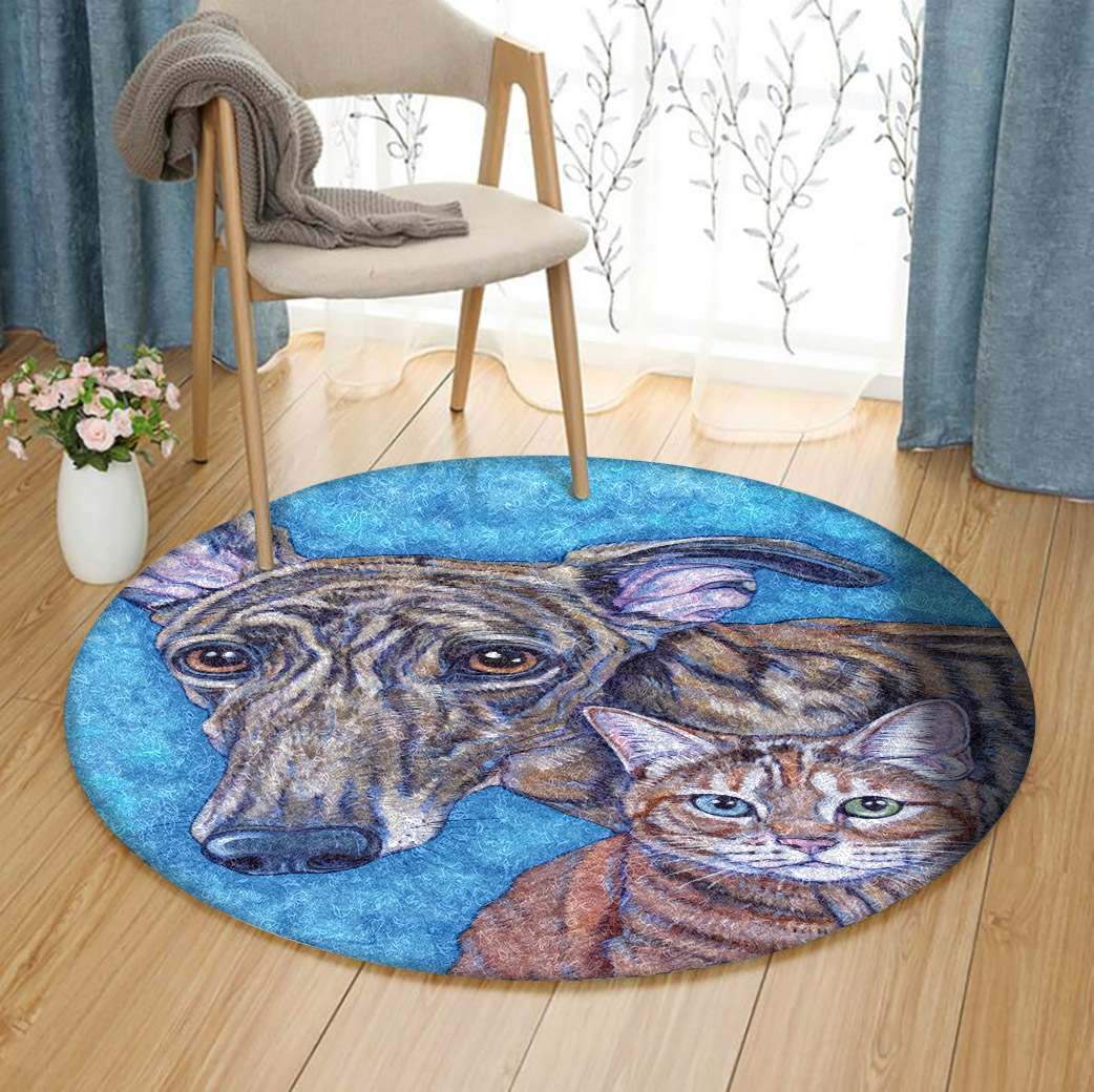 Dog And Cat Limited Edition Round Rug