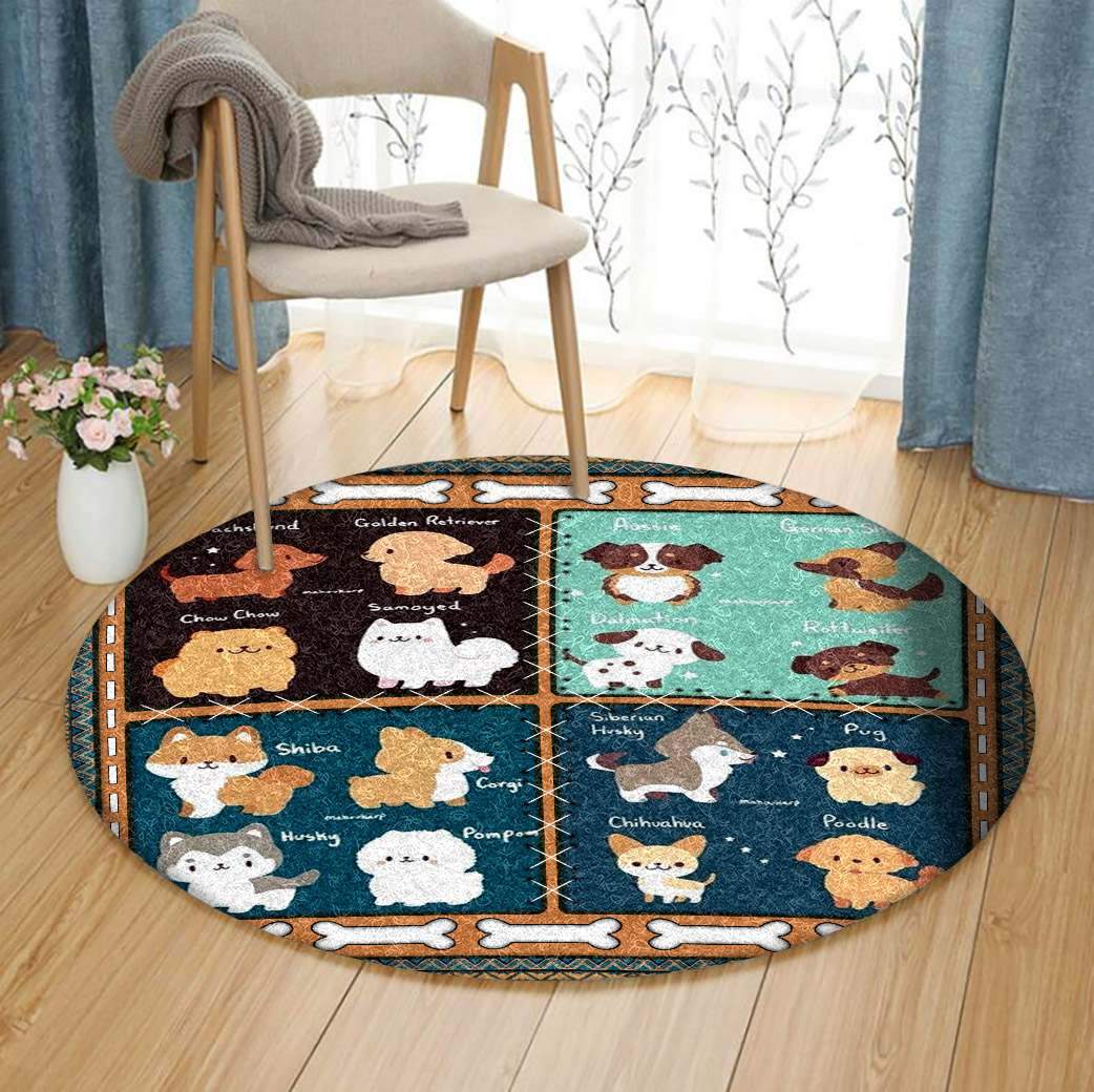 Dog Limited Edition Round Rug 7 Dog Limited Edition Round Rug