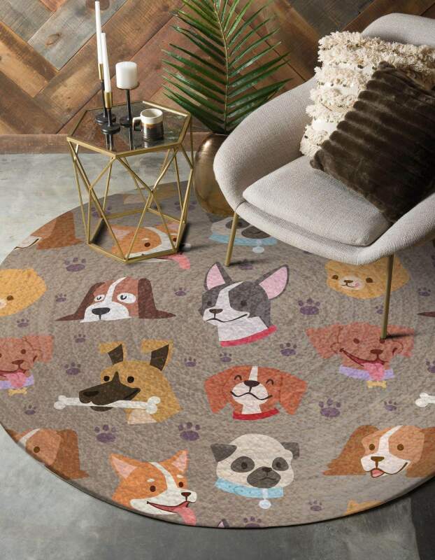 Dog Limited Edition Round Rug 4 Dog Limited Edition Round Rug