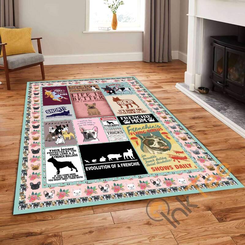 Dog Love Is Being Owned By A French Bulldog Frenchie Mom Living Room Bedroom Gift For Animal Lovers Rug 5 Dog Love Is Being Owned By A French Bulldog Frenchie Mom Living Room Bedroom Gift For Animal Lovers Rug
