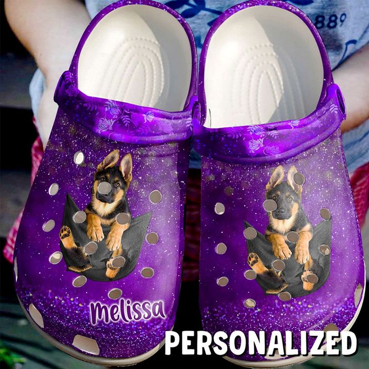 Dog Personalized Baby German Shepherd In Pocket Crocs Clog Shoes 14 Dog Personalized Baby German Shepherd In Pocket Crocs Clog Shoes