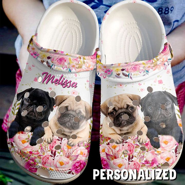 Dog Personalized Cute Pugs Crocs Clog Shoes