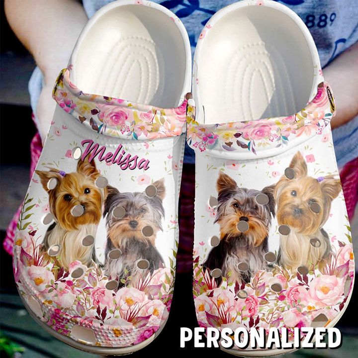 Dog Personalized Cute Yorkies Crocs Clog Shoes