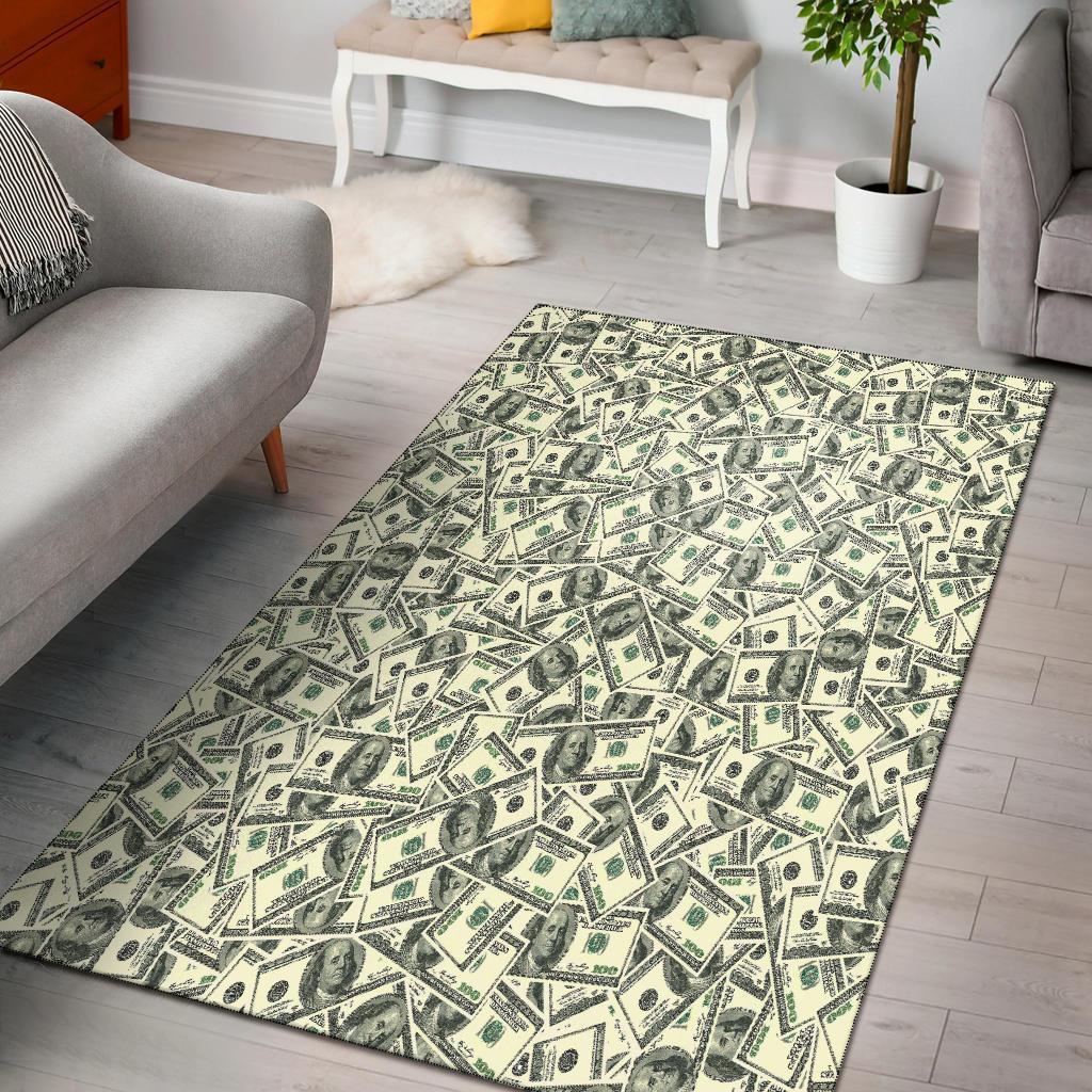 Dollar Money Pattern Print Area Limited Edition Rug 4 Dollar Money Pattern Print Area Limited Edition Rug