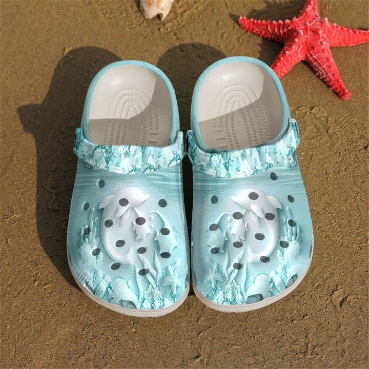 Dolphin Blue Crocs Clog Shoes