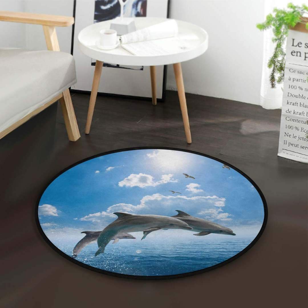 Dolphin Limited Edition Round Rug 5 Dolphin Limited Edition Round Rug