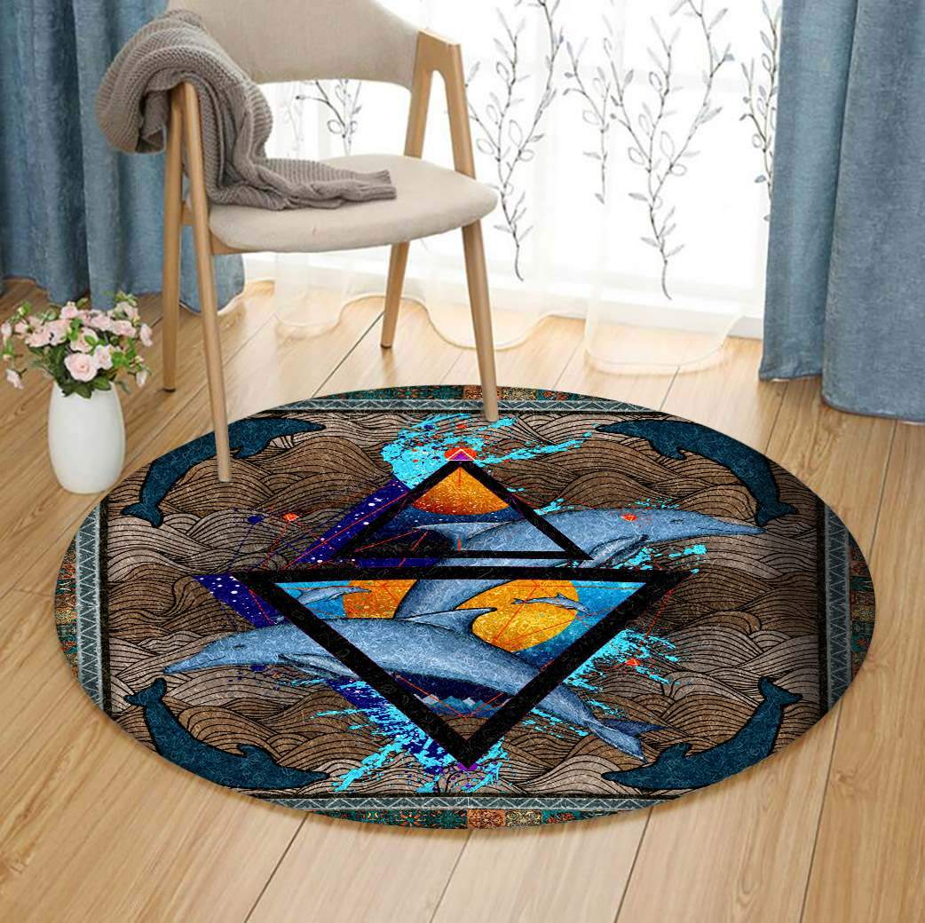 Dolphin Limited Edition Round Rug 3 Dolphin Limited Edition Round Rug