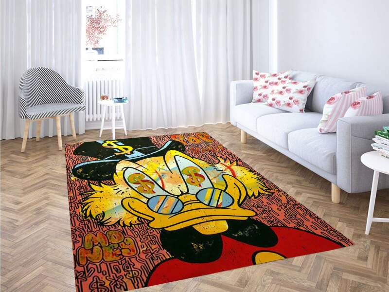Donald Duck Face Money Carpet Rug 1 Donald Duck Face Money Carpet Rug